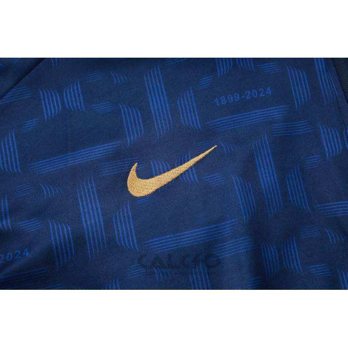 Tuta da Track di Giacca FC Barcellona Bambino 2024-2025 Blu Scuro